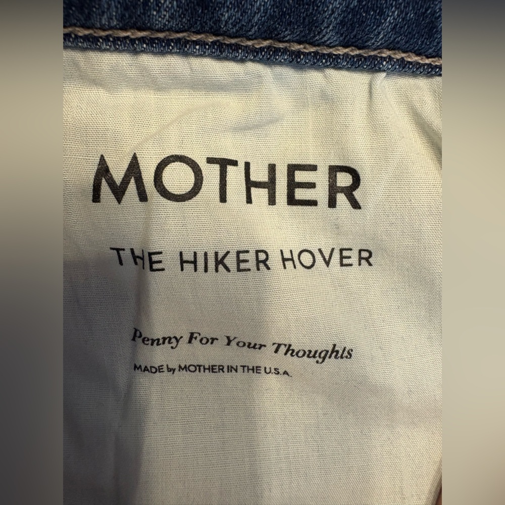 Mother The Mid Rise Hiker Hover Penny For Your Thoughts Button Fly Jeans Size 26 - Picture 10 of 10
